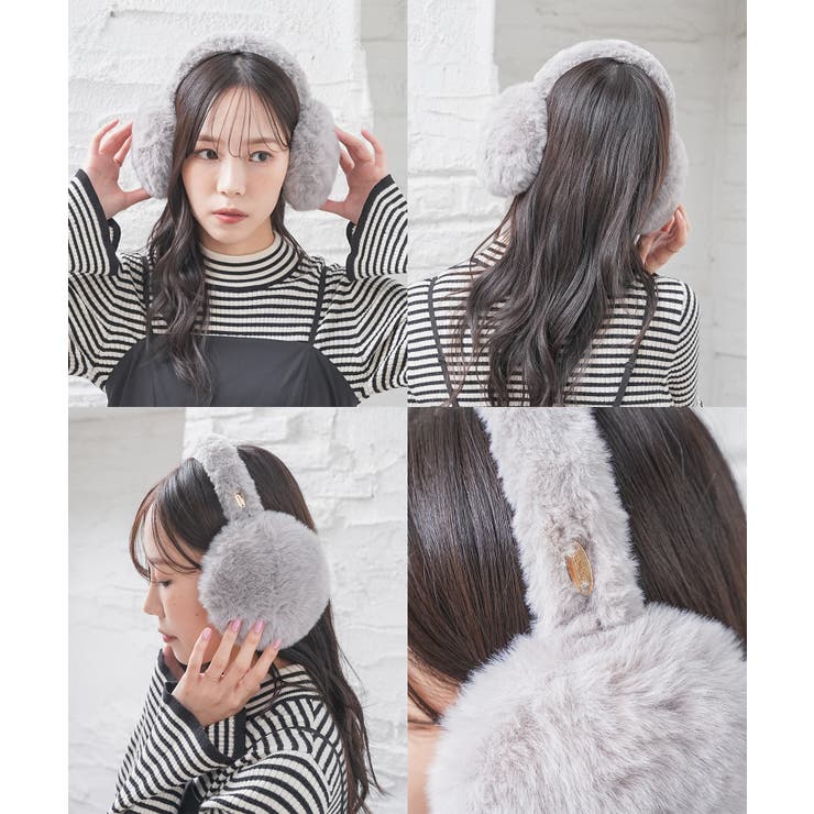 イヤーマフラー 耳あて フェイクファー | Honeys | 詳細画像8 