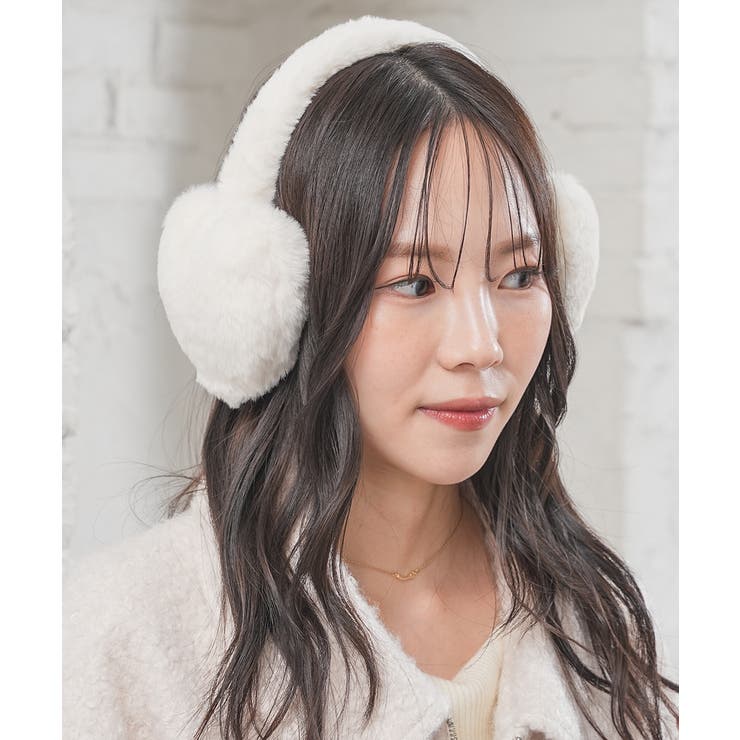アイボリー | イヤーマフラー 耳あて フェイクファー | Honeys