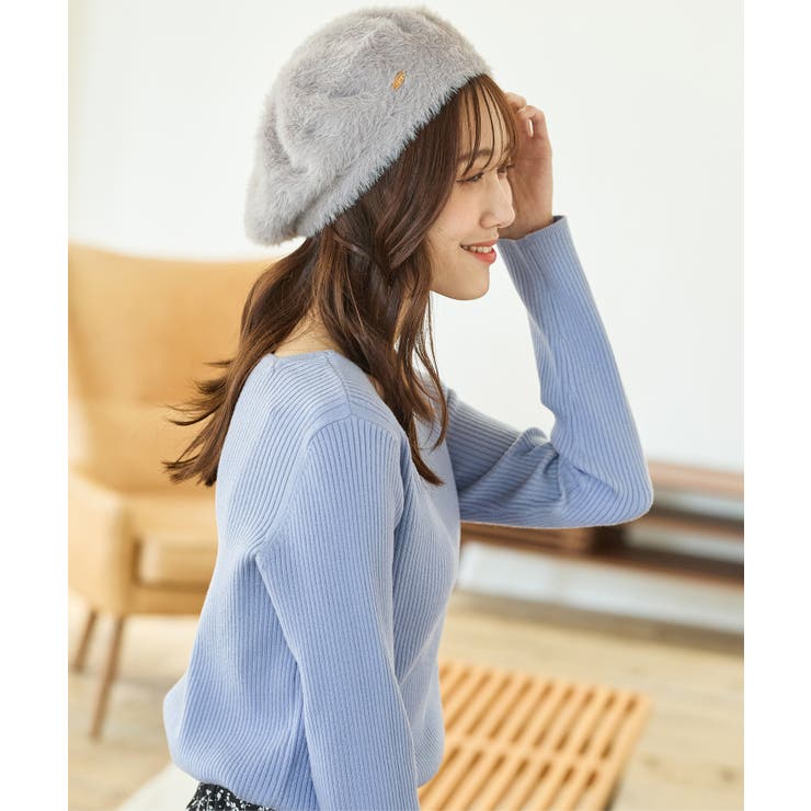 帽子 ベレー帽 シャギー素材 | Honeys | 詳細画像2 