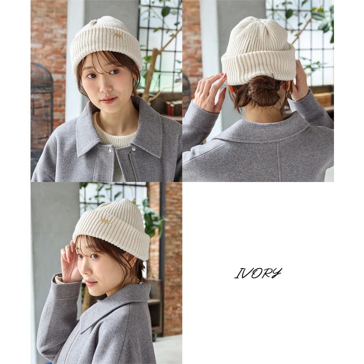 帽子 ニット帽 プレート付き | Honeys | 詳細画像3 