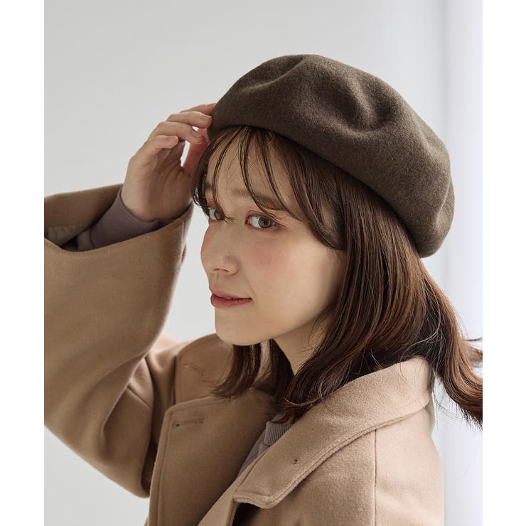 帽子 ベレー帽 ウール混[品番：HNSW0011716]｜Honeys（ハニーズ）の