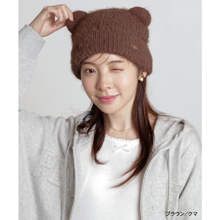 帽子 ニット帽 ネコ耳 | Honeys | 詳細画像8 