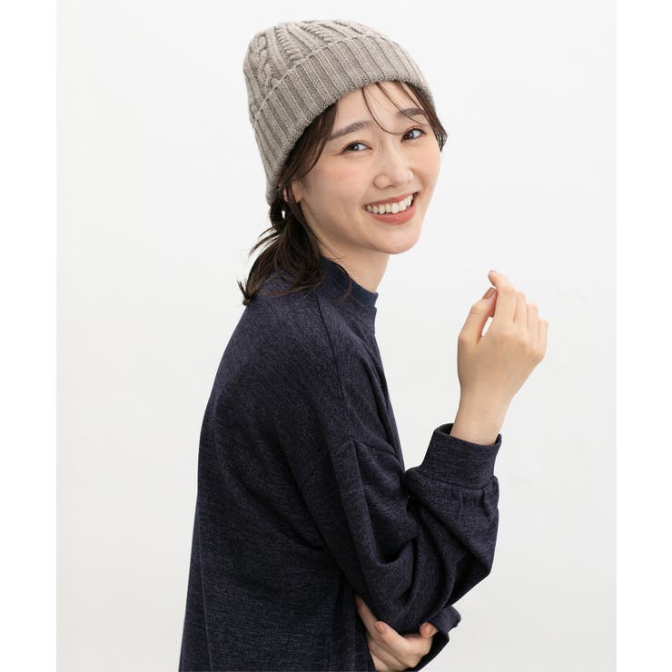 帽子 ニット帽 ケーブル編み | Honeys | 詳細画像10 