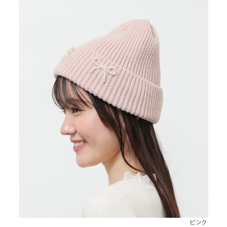 帽子 ニット帽 リボン付き | Honeys | 詳細画像6 