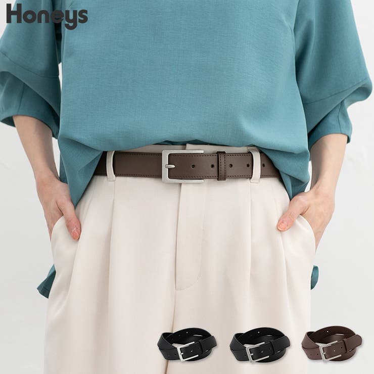 ベルト 太ベルト 角バックル | Honeys | 詳細画像1 