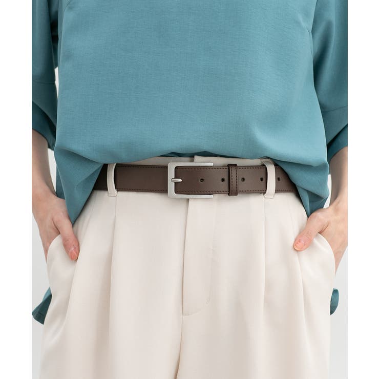 茶マットシルバー | ベルト 太ベルト 角バックル | Honeys