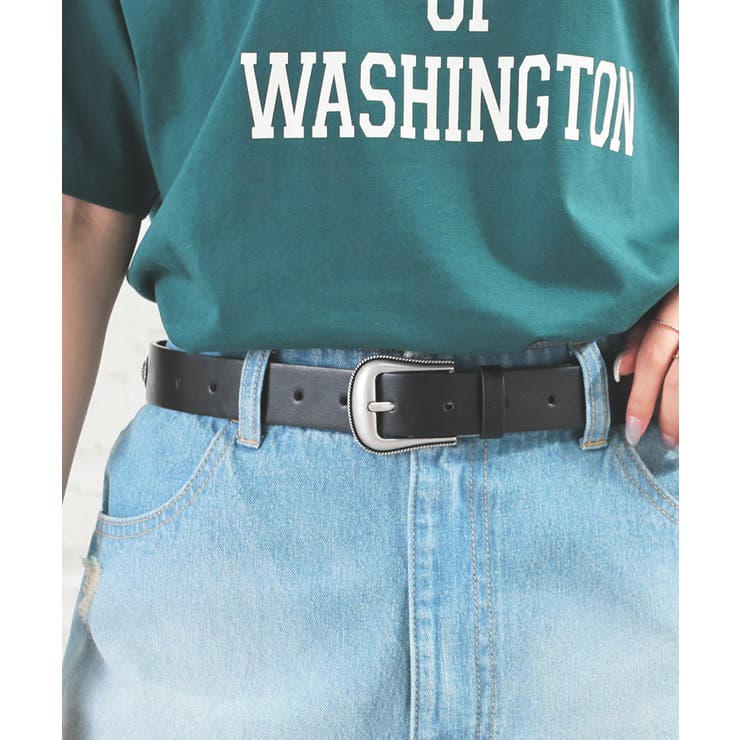 ブラック | ベルト 合皮 コンチョ付き | Honeys