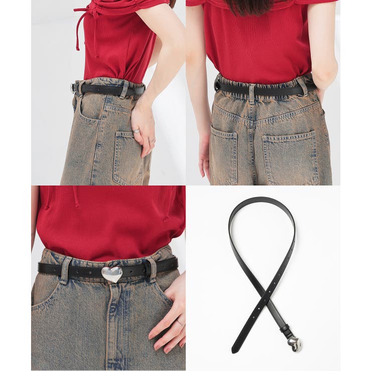 ベルト ハートモチーフ 合皮 | Honeys | 詳細画像14 