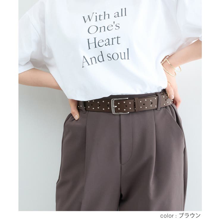 ベルト スタッズ 合皮 | Honeys | 詳細画像4 