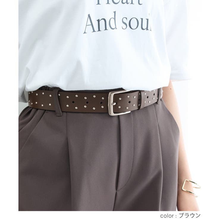 ベルト スタッズ 合皮 | Honeys | 詳細画像5 