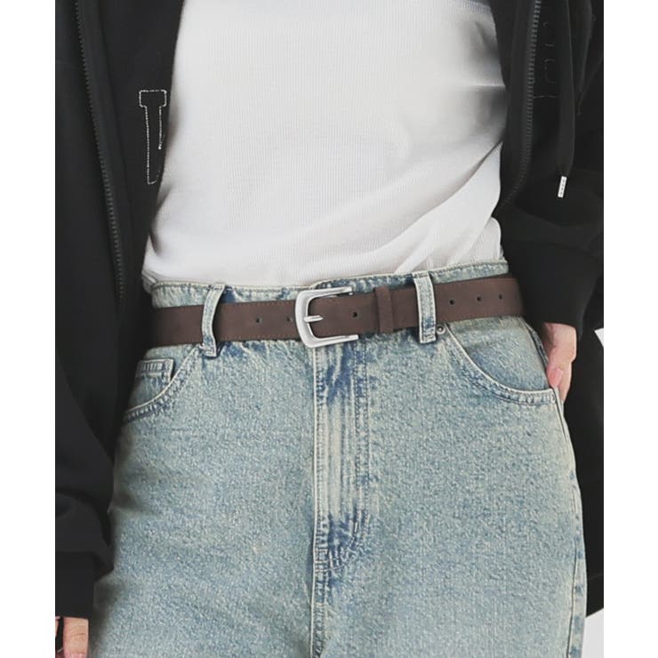 ダークブラウン | ベルト 合皮 ヴィンテージライク | Honeys