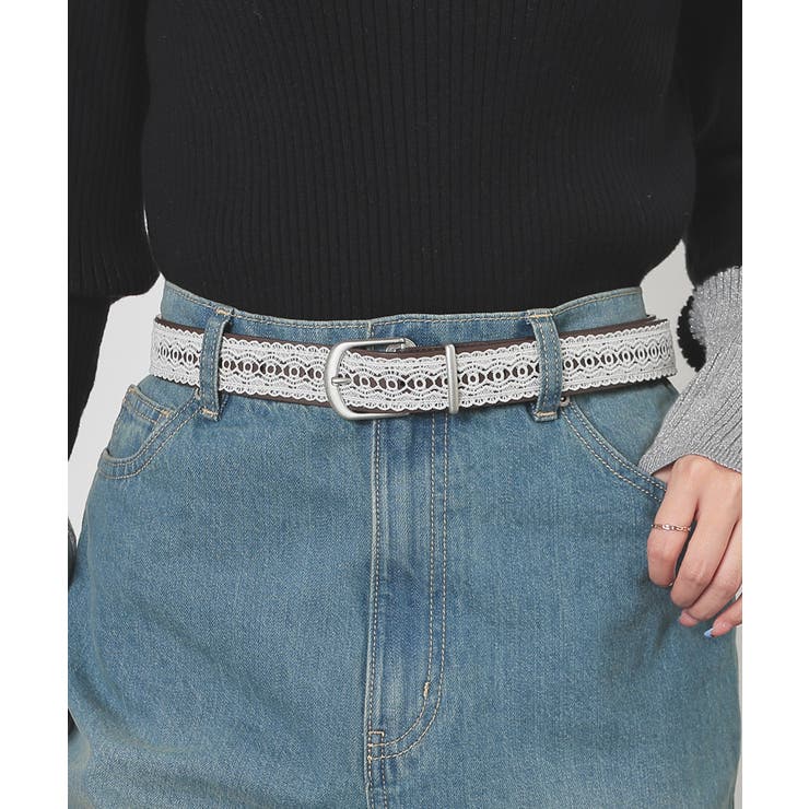 ブラウン | ベルト 合皮ベルト レース使い | Honeys