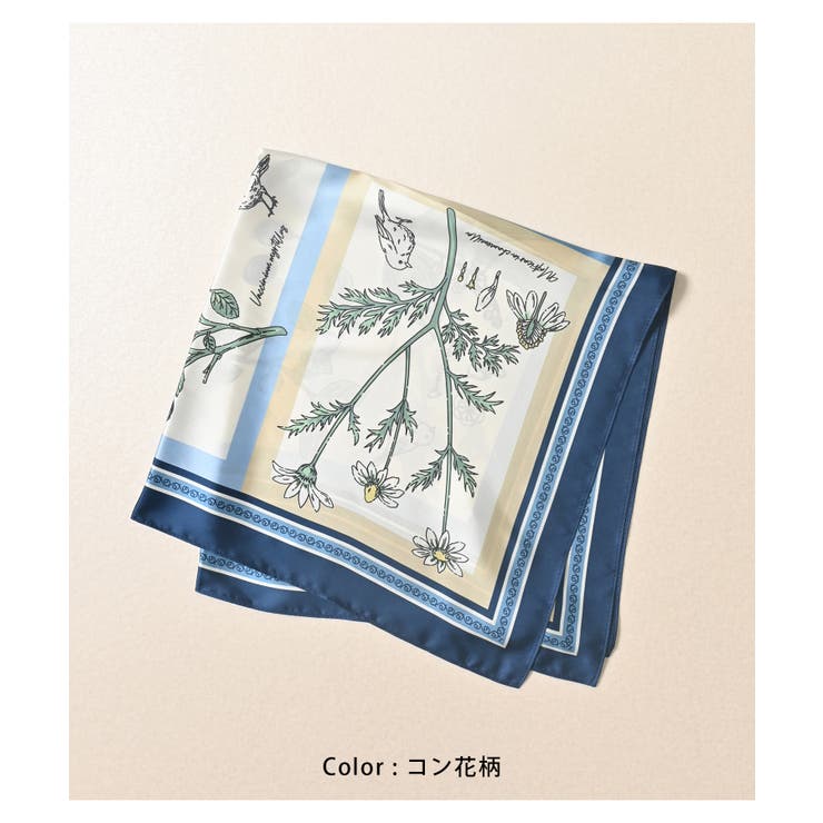 スカーフ サテン 幾何学柄 | Honeys | 詳細画像10 