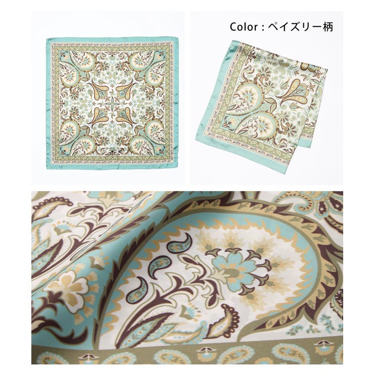 スカーフ サテン 幾何学柄 | Honeys | 詳細画像16 