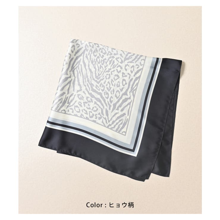 スカーフ サテン 幾何学柄 | Honeys | 詳細画像8 