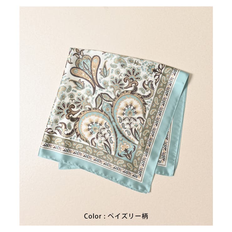 スカーフ サテン 幾何学柄 | Honeys | 詳細画像9 