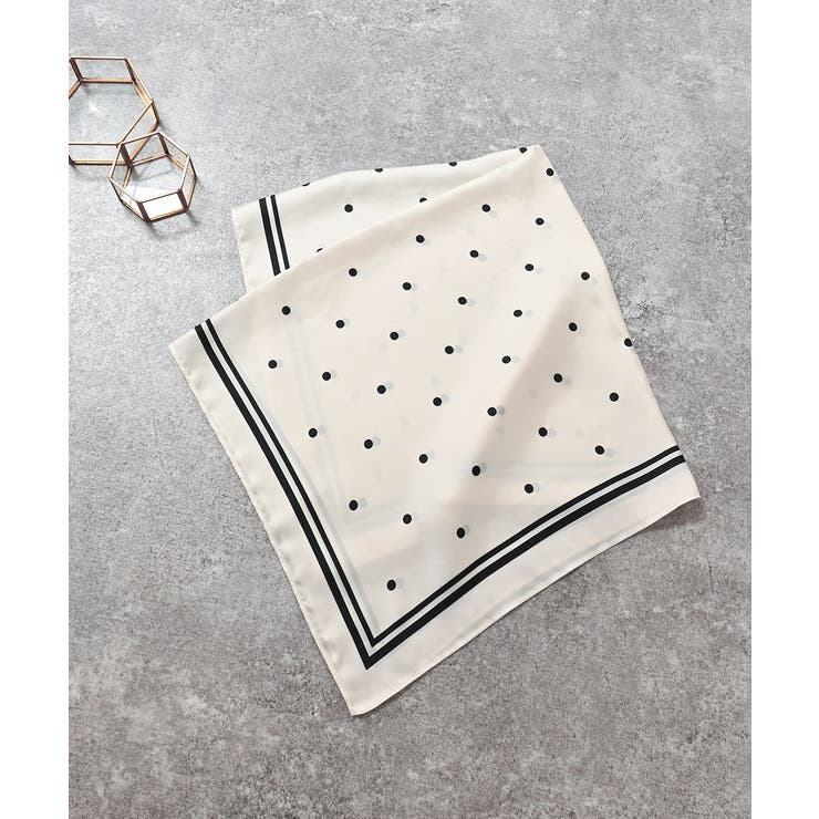 アイボリー水玉 | ストール ファッショングッズ 柄物 | Honeys