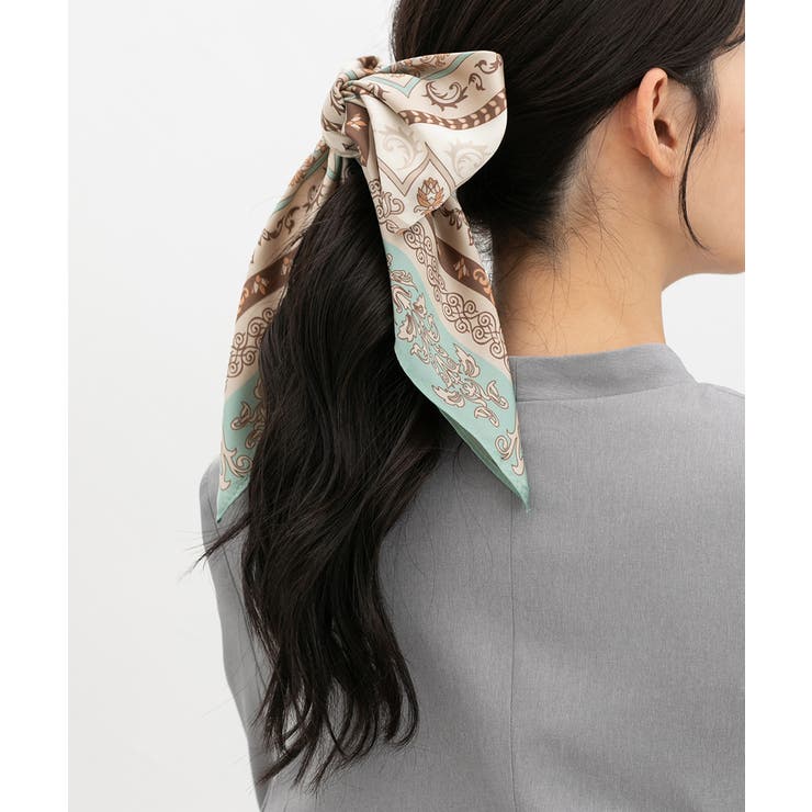 エスニック柄 | スカーフ サテン チェーン柄 | Honeys