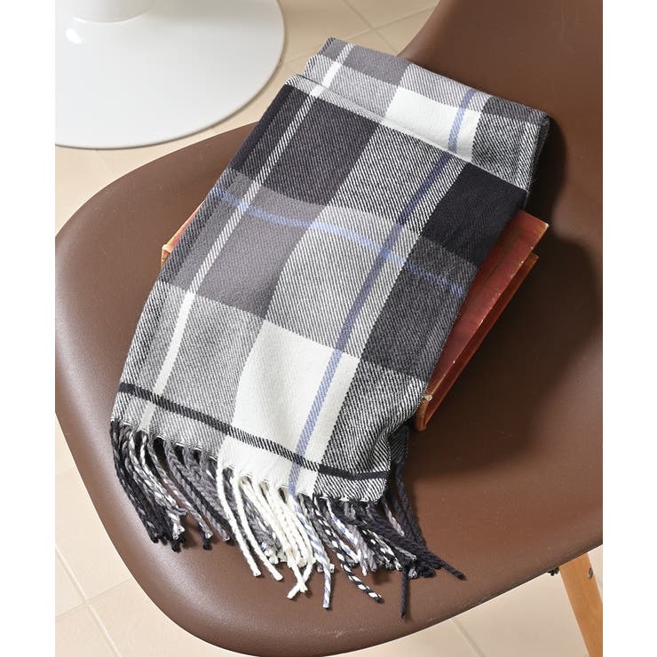 グレー×オフ | マフラー 吸湿発熱 抗菌 | Honeys