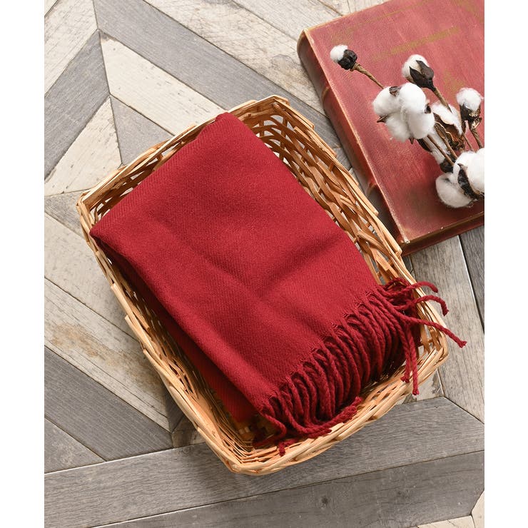 エンジ | ストール 吸湿発熱 抗菌 | Honeys