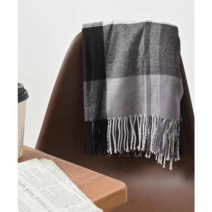 グレーチェック | ストール 吸湿発熱 抗菌 | Honeys