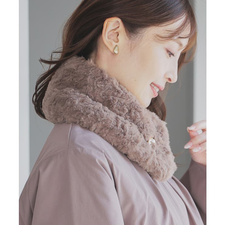 ティペット ブローチ付き フェイクファー | Honeys | 詳細画像10 