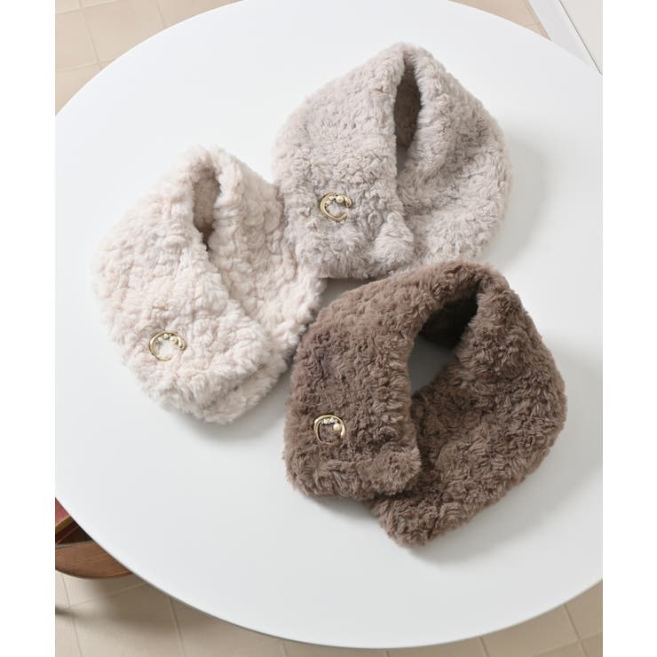 ティペット ブローチ付き フェイクファー | Honeys | 詳細画像12 