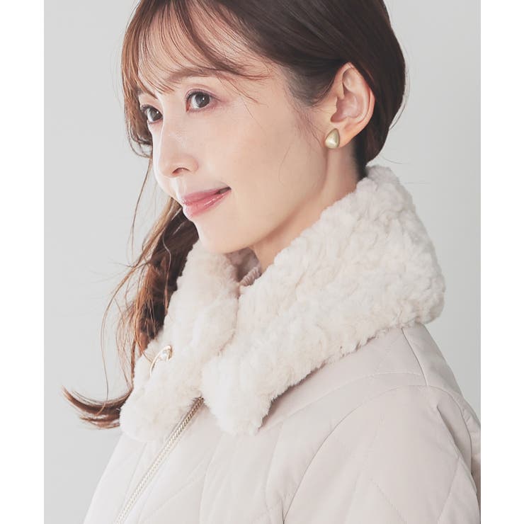 ティペット ブローチ付き フェイクファー | Honeys | 詳細画像3 