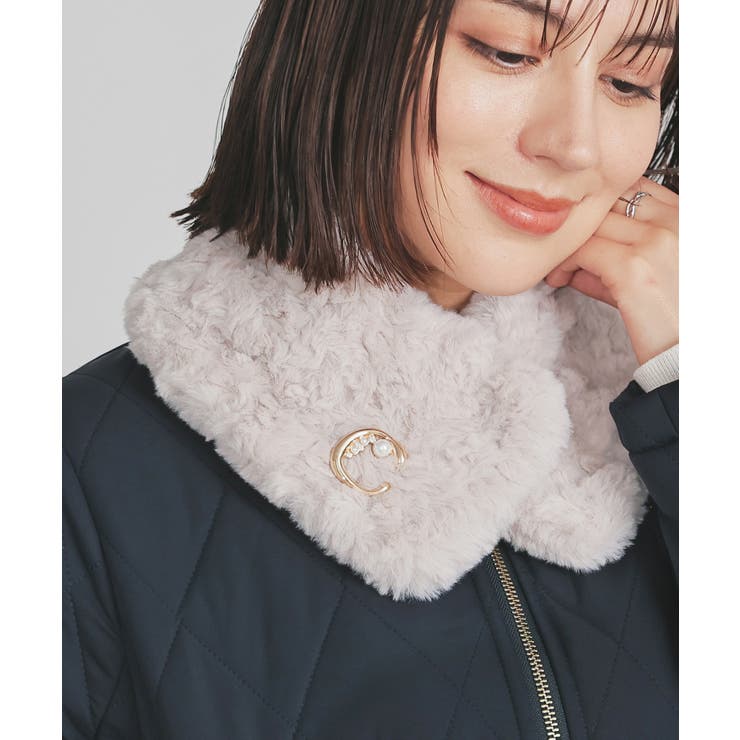 ティペット ブローチ付き フェイクファー | Honeys | 詳細画像6 