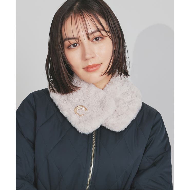 ティペット ブローチ付き フェイクファー | Honeys | 詳細画像7 