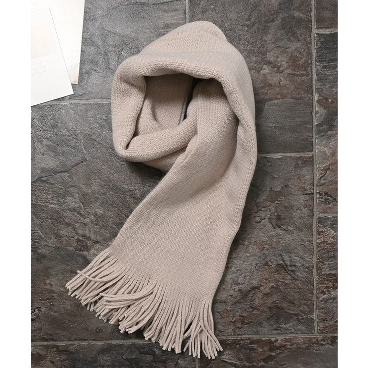 杢ベージュ | マフラー 吸湿発熱 抗菌 | Honeys