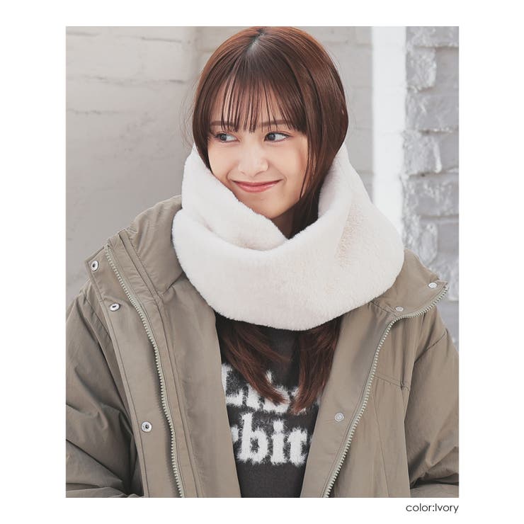 スヌード ネックウォーマー フェイクファー | Honeys | 詳細画像9 