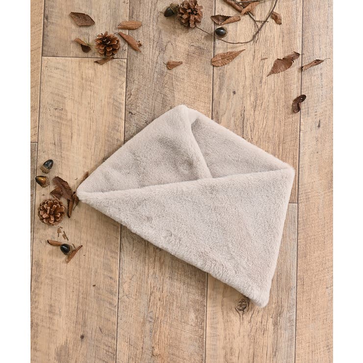 グレージュ | スヌード ネックウォーマー フェイクファー | Honeys