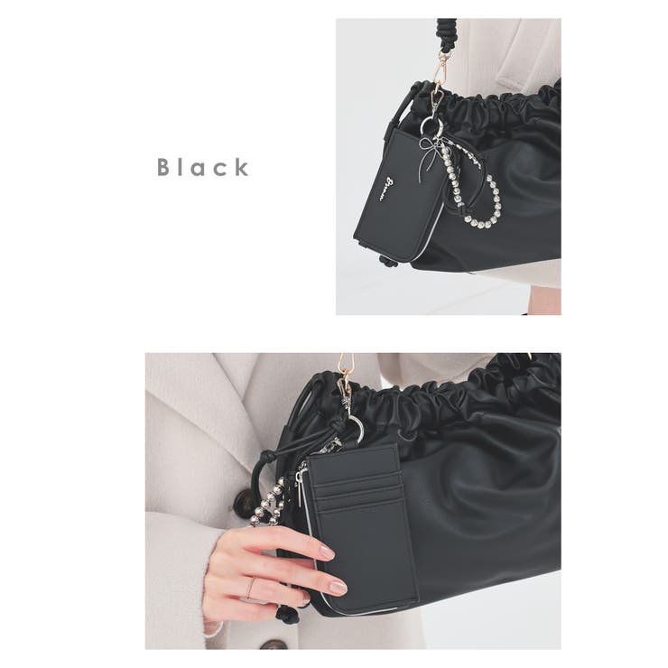 カードケース チャーム付き 合皮 | Honeys | 詳細画像10 