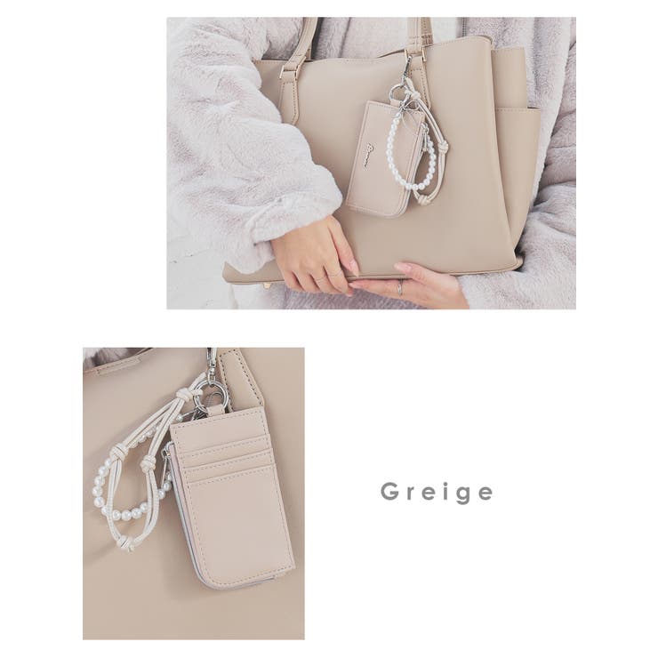 カードケース チャーム付き 合皮 | Honeys | 詳細画像12 