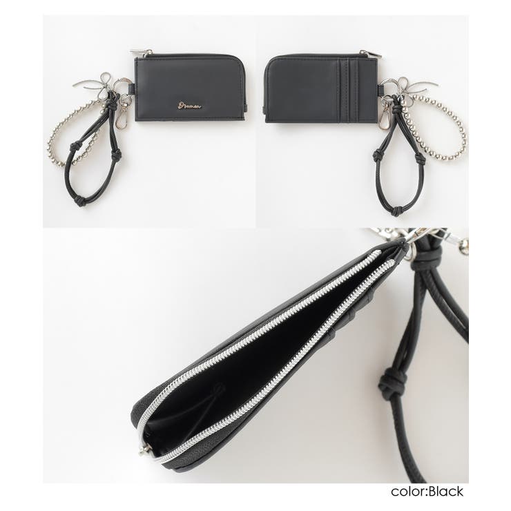 カードケース チャーム付き 合皮 | Honeys | 詳細画像14 