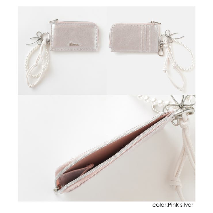 カードケース チャーム付き 合皮 | Honeys | 詳細画像15 