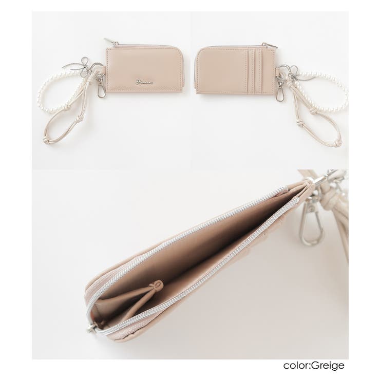 カードケース チャーム付き 合皮 | Honeys | 詳細画像16 