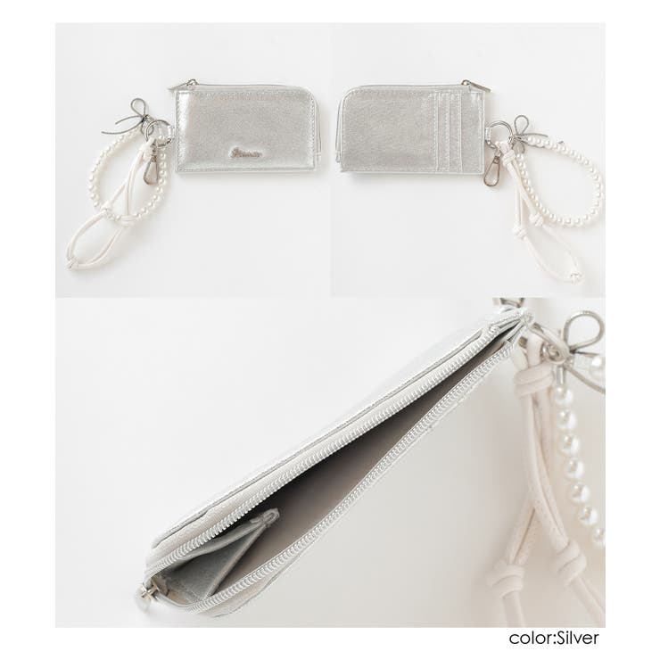 カードケース チャーム付き 合皮 | Honeys | 詳細画像17 