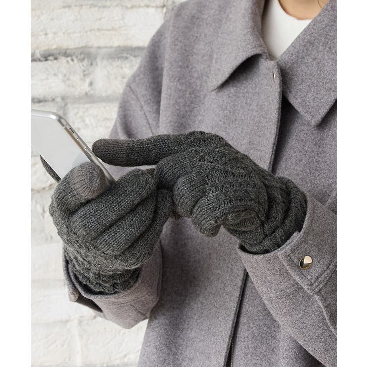 杢チャコール | 手袋 ハニぽか 吸湿発熱 | Honeys