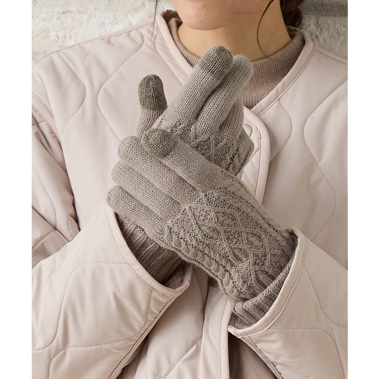 グレージュ | 手袋 ハニぽか 吸湿発熱 | Honeys