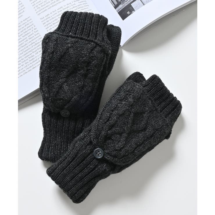 杢チャコール | 手袋 ハニぽか 吸湿発熱 | Honeys