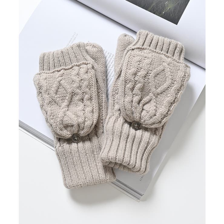 グレージュ | 手袋 ハニぽか 吸湿発熱 | Honeys