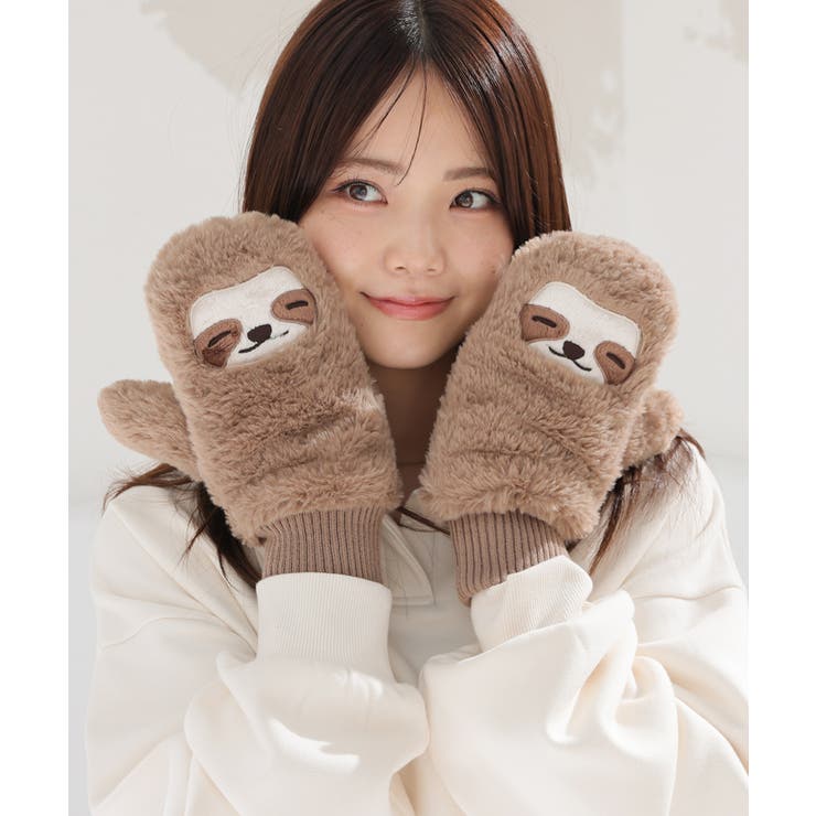 ナマケモノ | 手袋 ハニぽか 吸湿発熱 | Honeys
