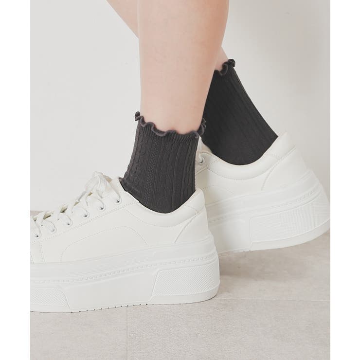 チャコール | 靴下 ソックス クルー丈 | Honeys