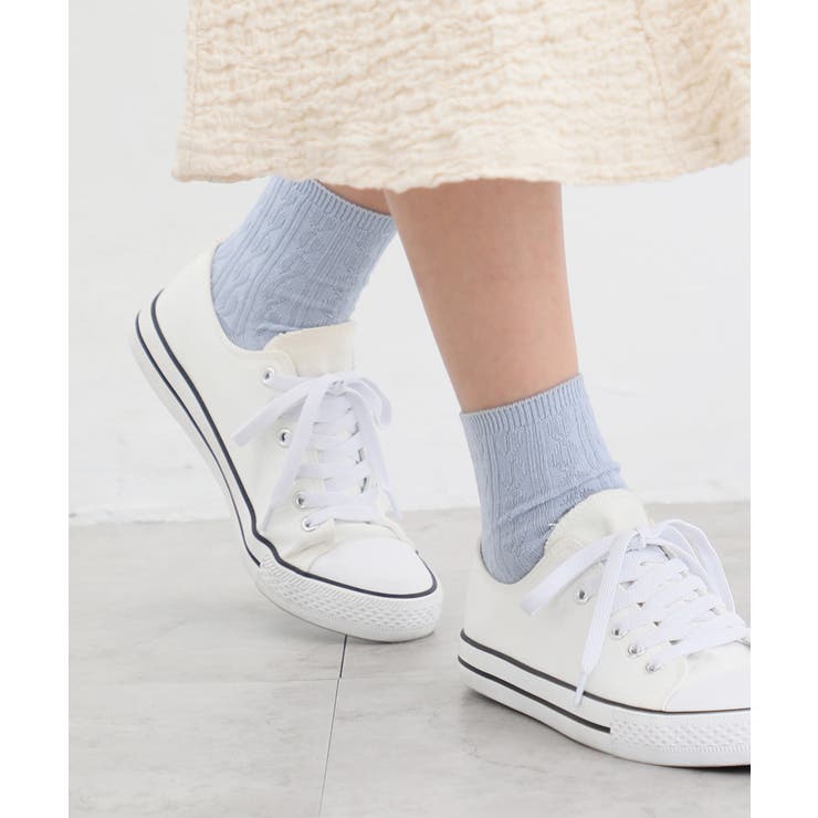 サックス | 靴下 ソックス クルー丈 | Honeys