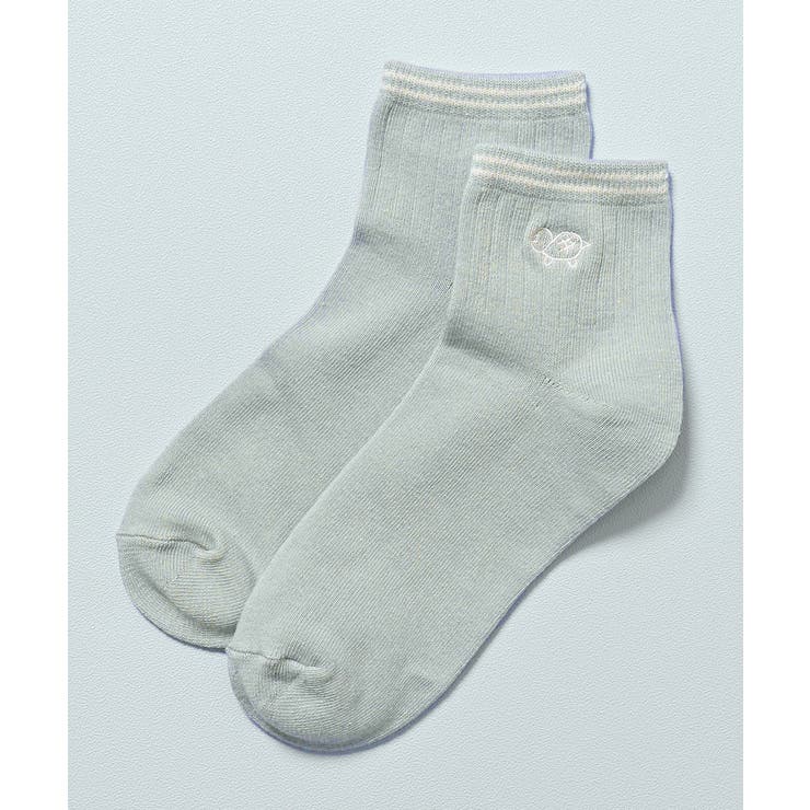 ミント／カメ | 靴下 ソックス ショート丈ソックス | Honeys