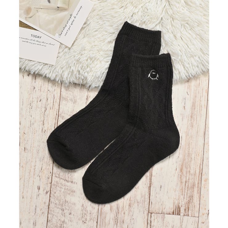 チャコール | 靴下 ソックス クルー丈 | Honeys