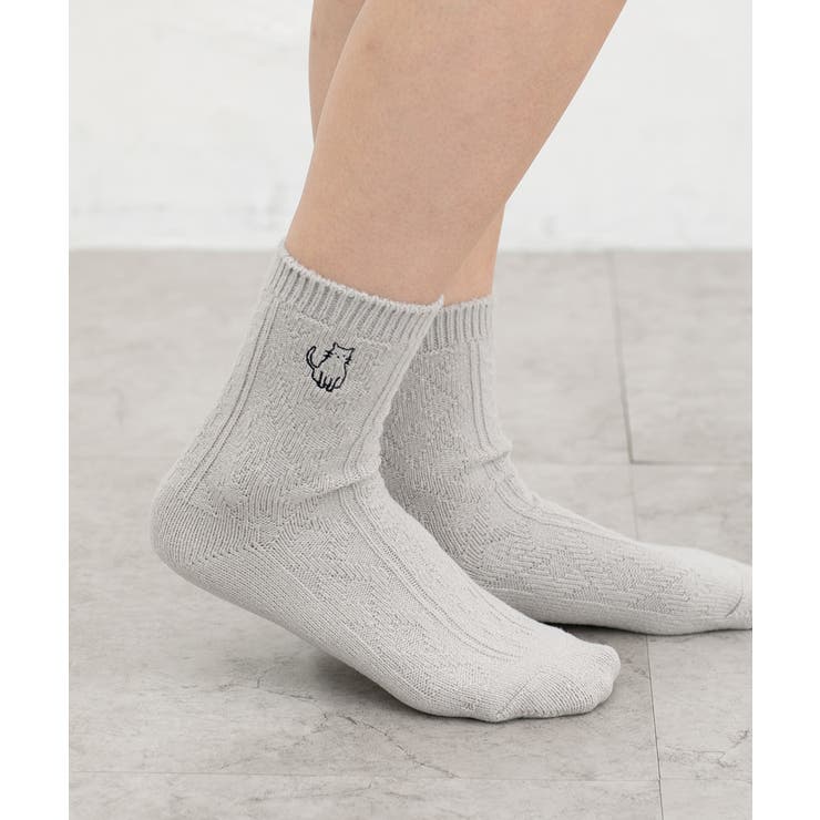ライトグレー | 靴下 ソックス クルー丈 | Honeys
