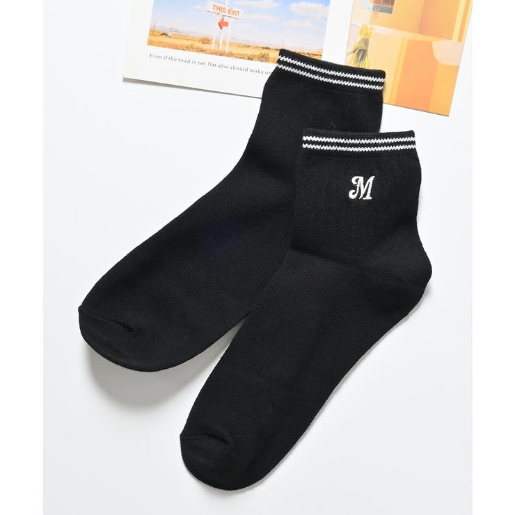 クロ／Ｍ | 靴下 ソックス ショート丈 | Honeys